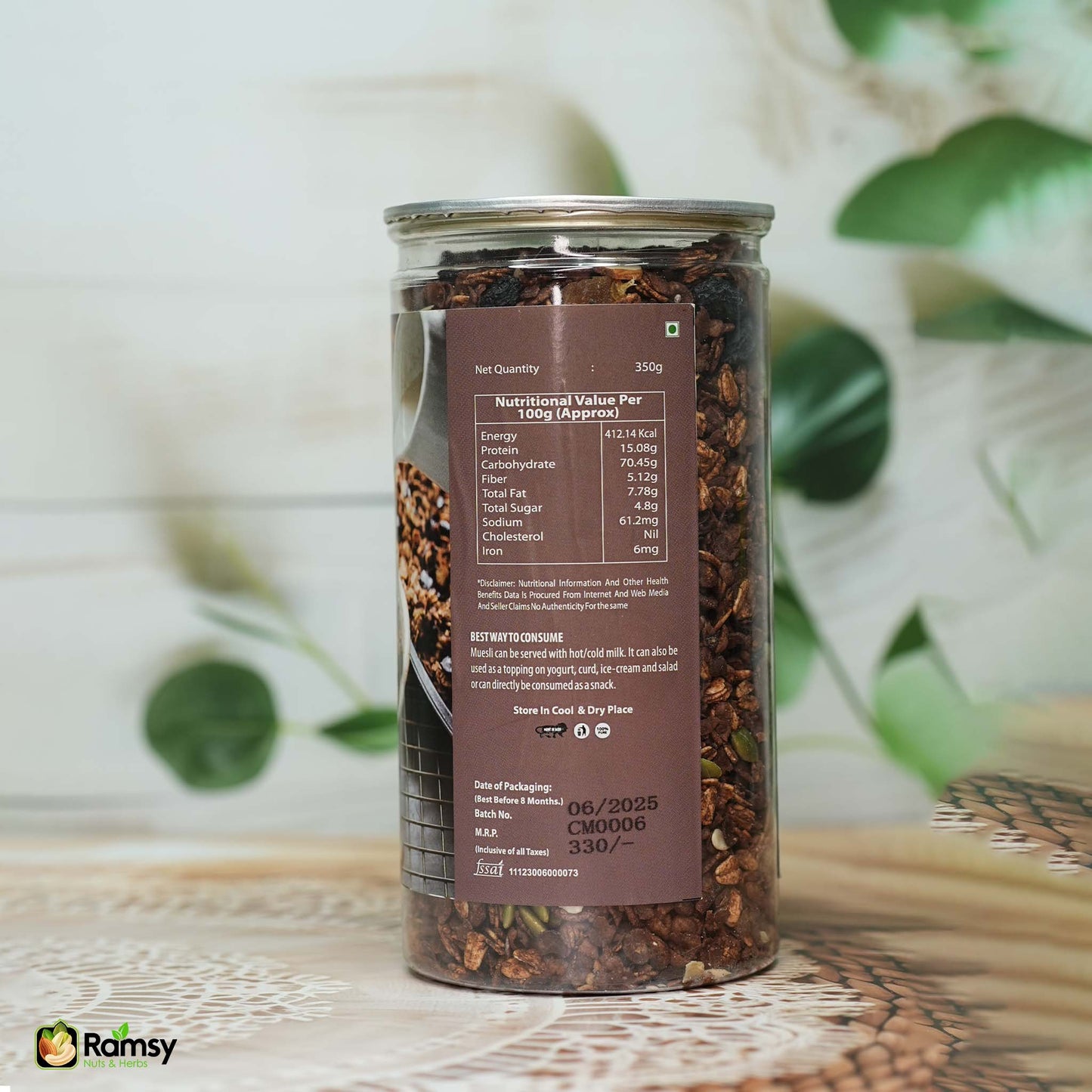 Chocolate Muesli with Fruits, Nuts & Seeds