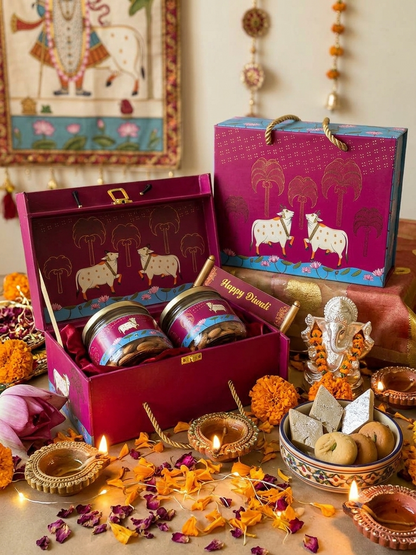 Royal Pichwai Festive Gift Box – Artisanal Dry Fruits & Nuts Hamper