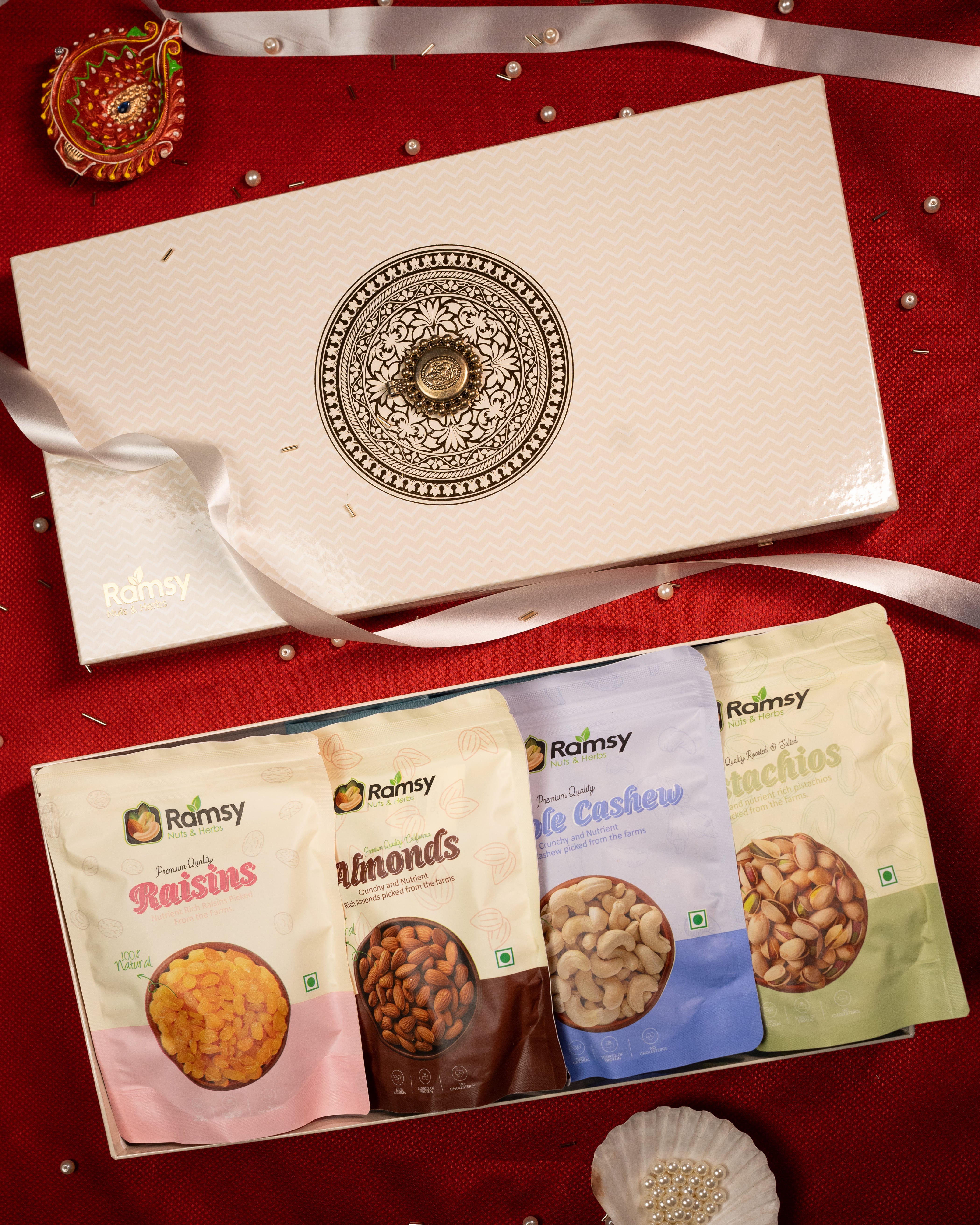 Ramsy Nuts & Herbs Diwali Premium Dry Fruit Gift Box